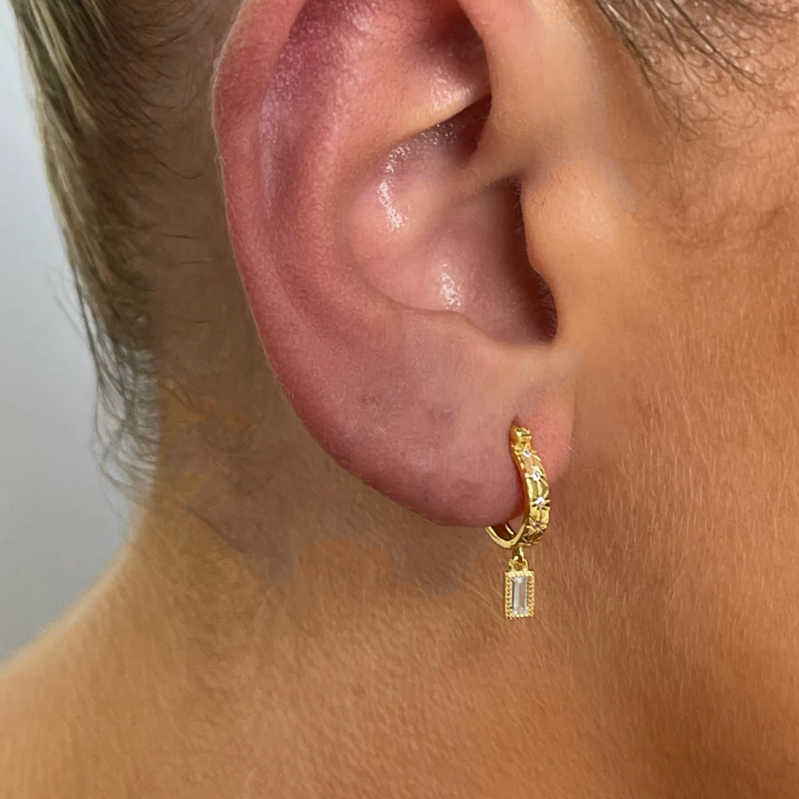 Ovia Diamond Hoops