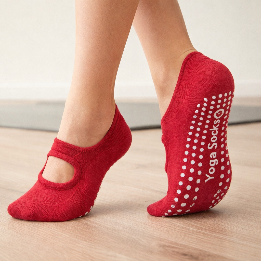 Women’s Pilates Socks – Non-Slip Cotton Grip