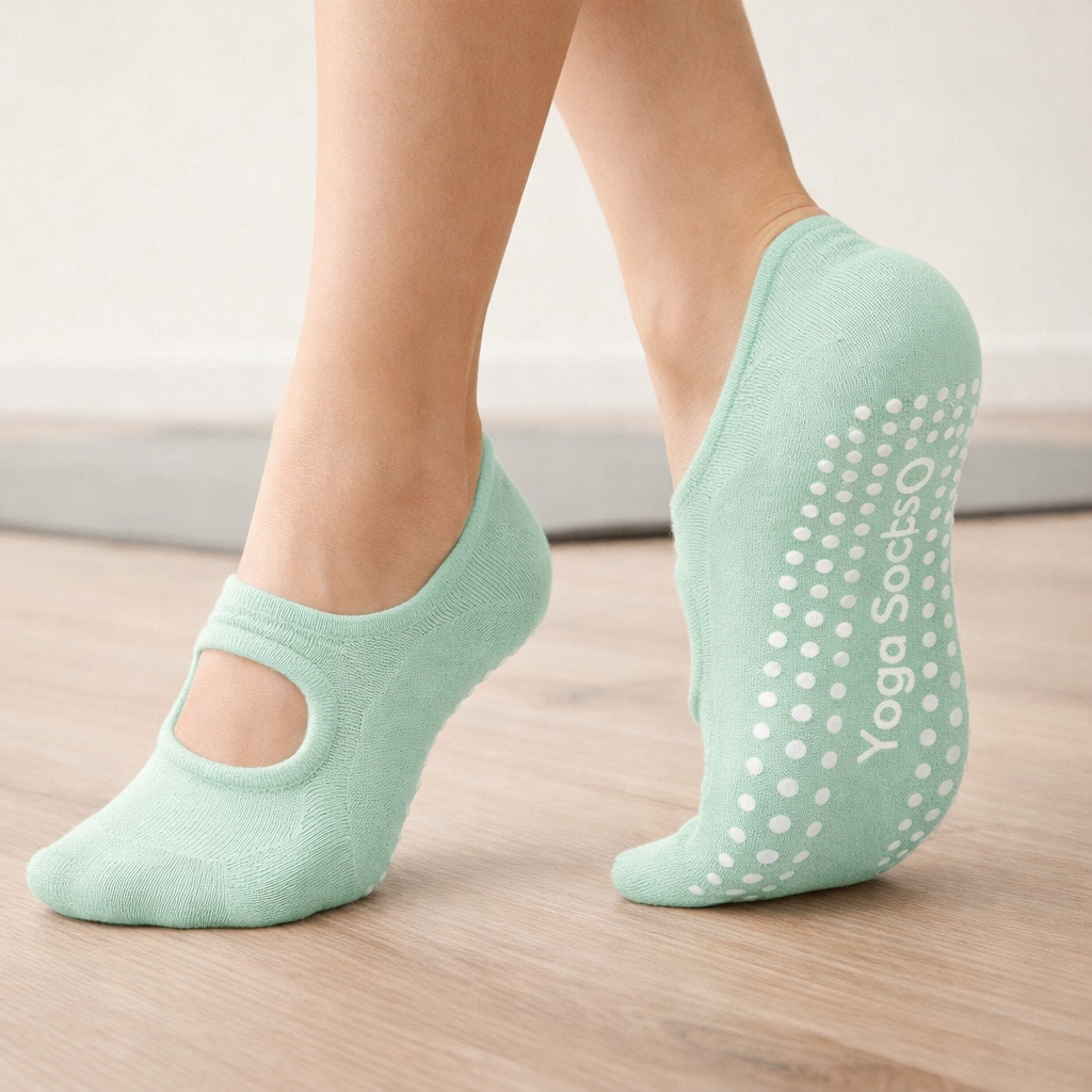 Women’s Pilates Socks – Non-Slip Cotton Grip