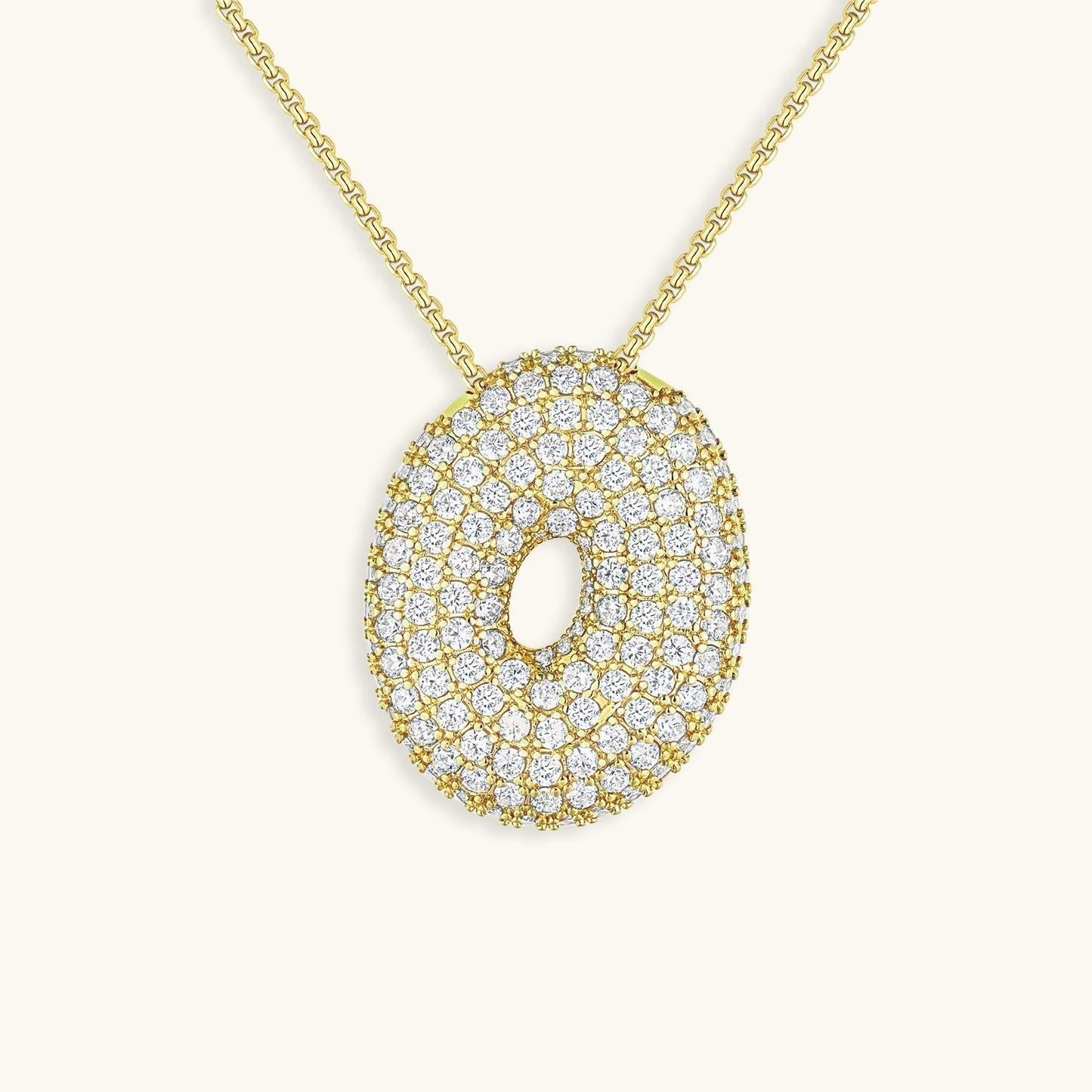 Aven Initial Diamanten Ketting