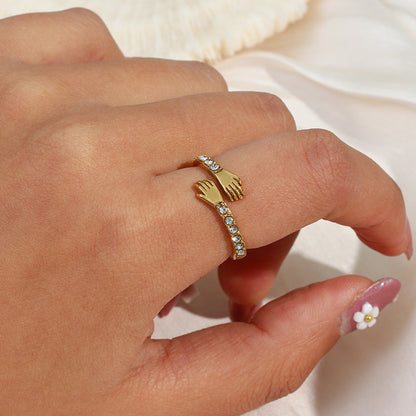 Olivijn gouden ring