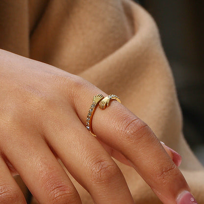 Olivijn gouden ring