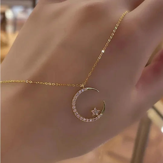 Ella - Celestial Moon Star Necklace